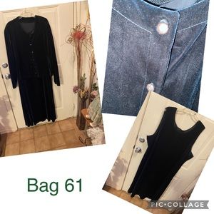 5X Catherine’s Hunter Green Velvetine two piece formal suit